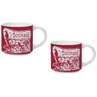 Indigo Falls Oklahoma Sooners Two Pack 14oz. Stackable Mug Set