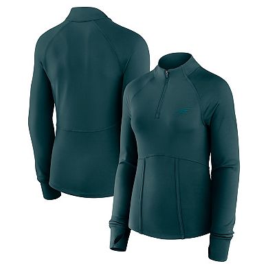 Women's Fanatics Midnight Green Philadelphia Eagles Elements Quarter-Zip Jacket