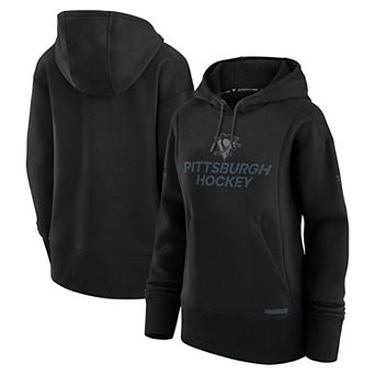 Women's Fanatics Black Pittsburgh Penguins Authentic Pro Road Pullover Hoodie