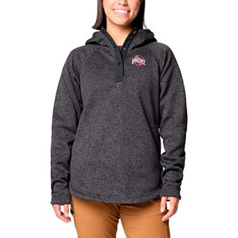 Women's Columbia Gray Ohio State Buckeyes Sweater Weather Raglan Pullover Hoodie
