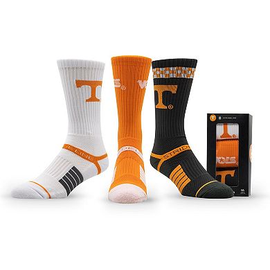 Unisex Strideline Tennessee Volunteers Premium Knit Crew Socks Three-Pack
