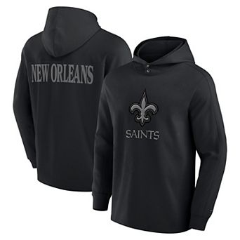 Men's Fanatics Black New Orleans Saints Elements Hoodie Long Sleeve T-Shirt