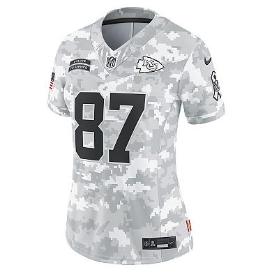 Women's Nike Travis Kelce Arctic Camo Kansas City Chiefs 2024 Salute to Service Limited Jersey