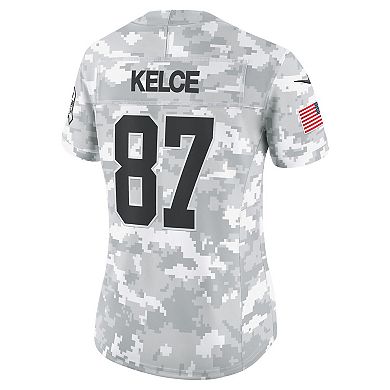 Women's Nike Travis Kelce Arctic Camo Kansas City Chiefs 2024 Salute to Service Limited Jersey