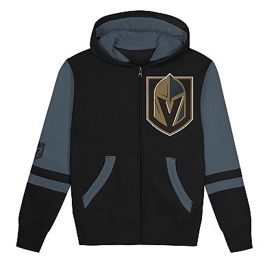 Preschool Black Vegas Golden Knights Face Off Full-Zip Hoodie