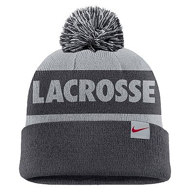 Men's Nike Charcoal Air Force Falcons Rivalry Shield Cuffed Knit Hat with Pom