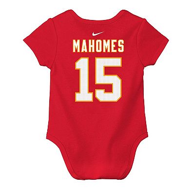 Newborn & Infant Nike Patrick Mahomes Red Kansas City Chiefs Player Name & Number Bodysuit