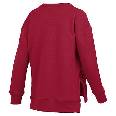 Women's Pressbox Crimson Alabama Crimson Tide Pocketed Arch Pullover Sweatshirt