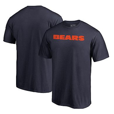 Men's Navy Chicago Bears Wordmark T-Shirt