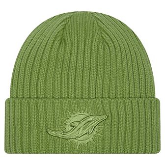 Men's New Era Green Miami Dolphins Color Pack Cuffed Knit Hat