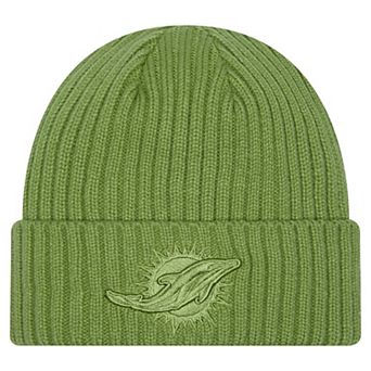 Men's New Era Green Miami Dolphins Color Pack Cuffed Knit Hat