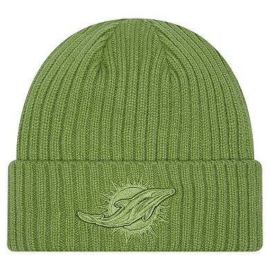 Men's New Era Green Miami Dolphins Color Pack Cuffed Knit Hat