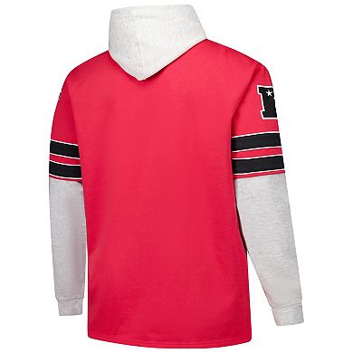 Men's '47 Scarlet San Francisco 49ers Big & Tall Lacer Pullover Hoodie