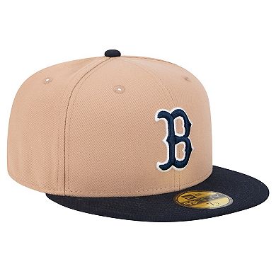 Men's New Era Khaki Boston Red Sox 59FIFTY Fitted Hat