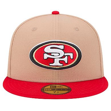 Men's New Era Tan San Francisco 49ers Logo Main 59FIFTY Fitted Hat