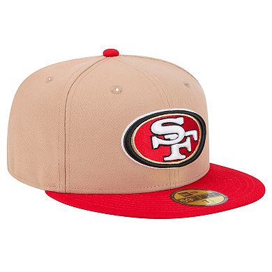 Men's New Era Tan San Francisco 49ers Logo Main 59FIFTY Fitted Hat