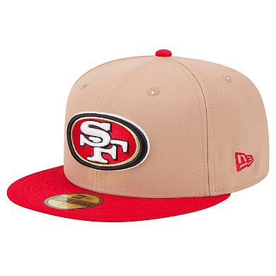 Men's New Era Tan San Francisco 49ers Logo Main 59FIFTY Fitted Hat