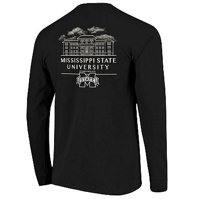 Men's Black Mississippi State Bulldogs Comfort Colors Campus Nights Long Sleeve T-Shirt