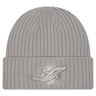 Youth New Era Gray Miami Dolphins Color Pack Cuffed Knit Hat