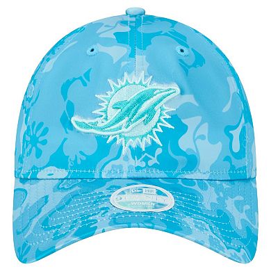 Women's New Era Aqua Miami Dolphins Trippy 9TWENTY Adjustable Hat