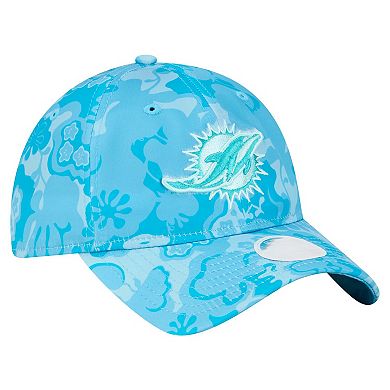 Women's New Era Aqua Miami Dolphins Trippy 9TWENTY Adjustable Hat