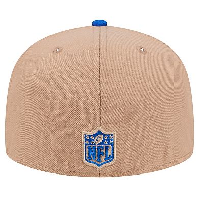 Men's New Era Tan Los Angeles Rams Logo Main 59FIFTY Fitted Hat