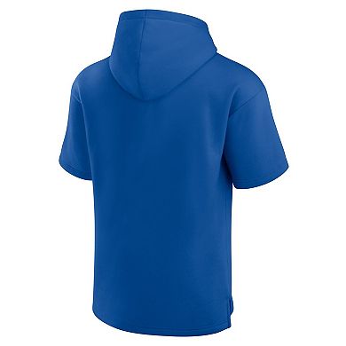 Unisex Fanatics Royal New York Giants Elements Ready Short Sleeve Pullover Hoodie