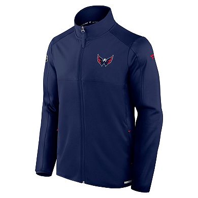 Men's Fanatics Navy Washington Capitals Authentic Pro Rink Fleece Full-Zip Jacket