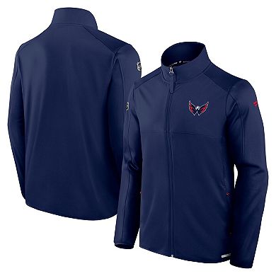 Men's Fanatics Navy Washington Capitals Authentic Pro Rink Fleece Full-Zip Jacket