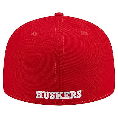 Men's New Era Scarlet Nebraska Huskers 59FIFTY Fitted Hat