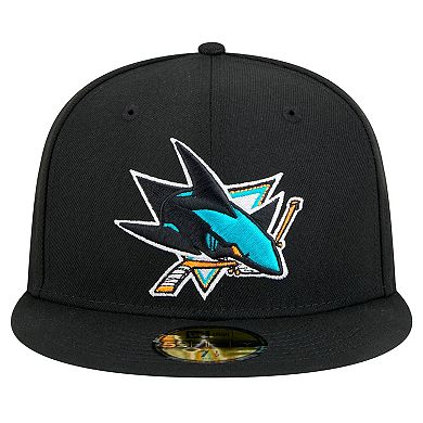 Men's New Era Black San Jose Sharks Core 59FIFTY Fitted Hat