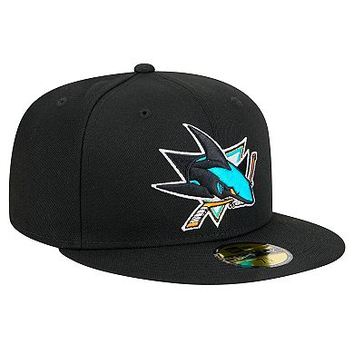 Men's New Era Black San Jose Sharks Core 59FIFTY Fitted Hat