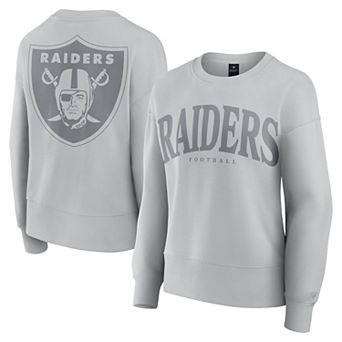 Women's Fanatics Gray Las Vegas Raiders Signature Elements Pullover Sweatshirt