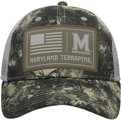 Men's Under Armour Camo Maryland Terrapins Freedom Collection Blitzing Performance Trucker Hat