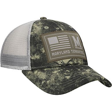 Men's Under Armour Camo Maryland Terrapins Freedom Collection Blitzing Performance Trucker Hat