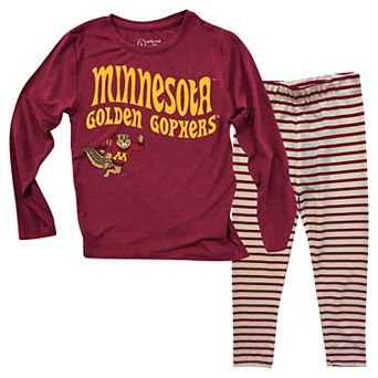 Infant Wes & Willy Minnesota Golden Gophers Long Sleeve Top and Striped Leggings Set
