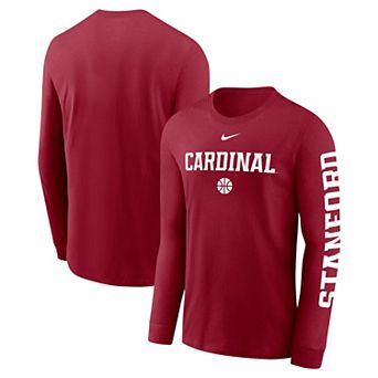 Men's Nike Cardinal Stanford Cardinal Basketball Icon Two-Hit Long Sleeve T-Shirt