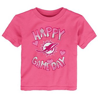 Infant Pink Miami Dolphins Happy Gameday T-Shirt