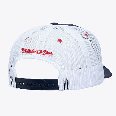 Men's Navy Boston Red Sox Sideline Trucker Adjustable Hat