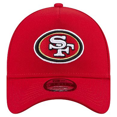 Men's New Era Scarlet San Francisco 49ers A-Frame 9FORTY Adjustable Hat