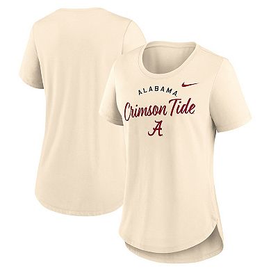 Women's Nike Tan Alabama Crimson Tide Script Logo Tri-Blend T-Shirt