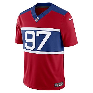 Men's Nike Dexter Lawrence II Century Red New York Giants Alternate Vapor F.U.S.E. Limited Jersey