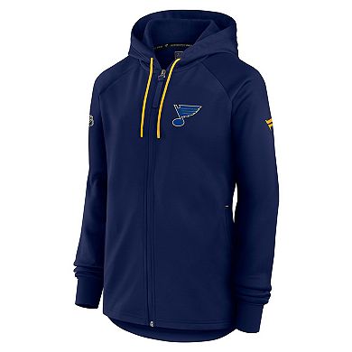 Women's Fanatics Navy St. Louis Blues Authentic Pro Rink Fleece Full-Zip Jacket