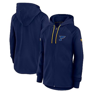 Women's Fanatics Navy St. Louis Blues Authentic Pro Rink Fleece Full-Zip Jacket