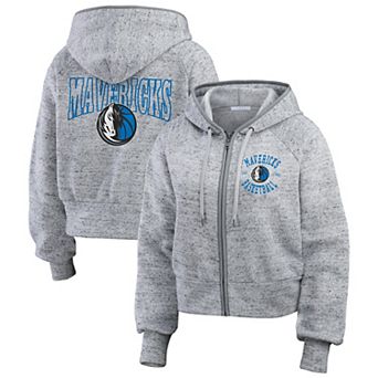 Women's WEAR by Erin Andrews Heather Gray Dallas Mavericks Speckled Radiator Full-Zip Hoodie