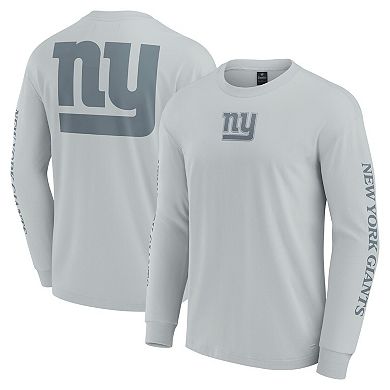 Unisex Fanatics Gray New York Giants Elements Strive Long Sleeve T-Shirt