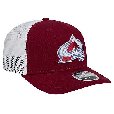 Men's New Era Burgundy Colorado Avalanche Core Trucker 9SEVENTY Stretch-Snap Hat