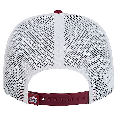 Men's New Era Burgundy Colorado Avalanche Core Trucker 9SEVENTY Stretch-Snap Hat