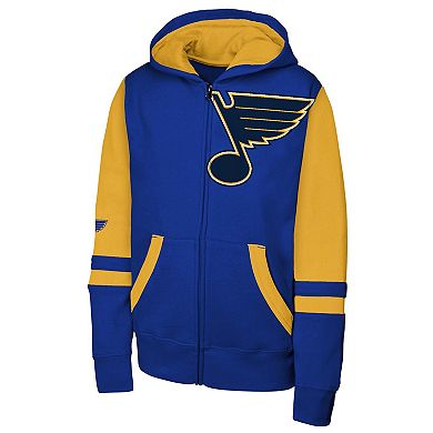 Youth Blue St. Louis Blues Face Off Full-Zip Hoodie