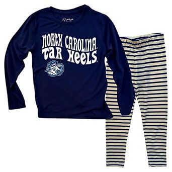 Infant Wes & Willy North Carolina Tar Heels Long Sleeve Top and Striped Leggings Set